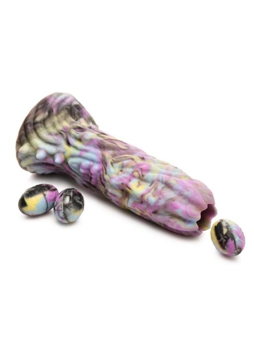 Creature Cocks Dragon Spawn Dragon Ovipositor Silicone Dildo with Eggs - Multicolor