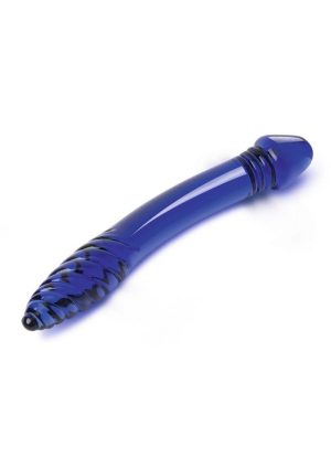 Glas Double-Sided Glass Dildo for G-Spot and P-Spot Stimulation 11in - Blue