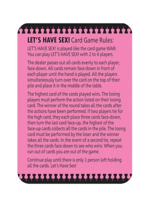 Let`s Have Sex Card Game