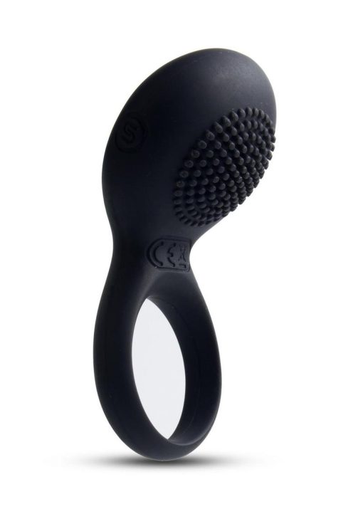 Svakom Tyler Silicone Rechargeable Clitoral Stimulating Couple`s Ring - Black