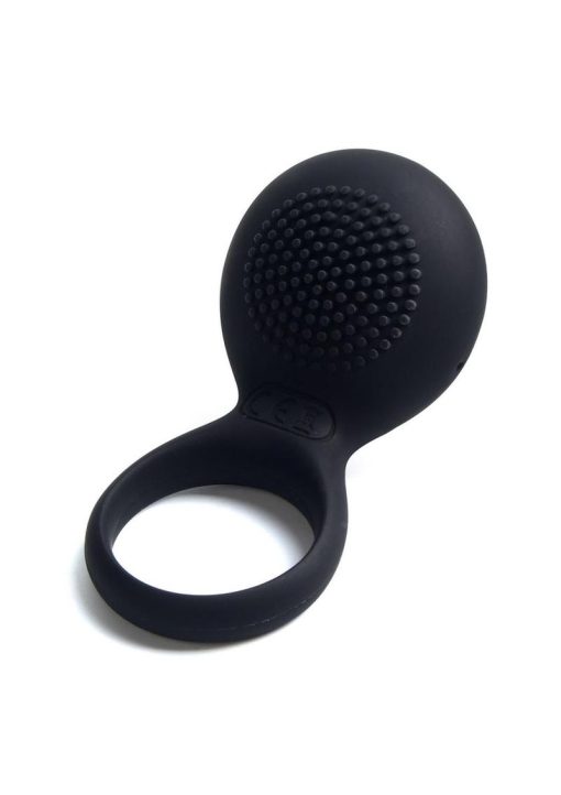 Svakom Tyler Silicone Rechargeable Clitoral Stimulating Couple`s Ring - Black