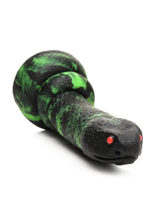 Creature Cocks Python Silicone Dildo - Green/Black/Red