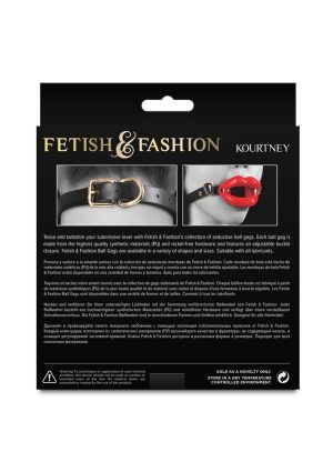 Fetish and Fashion Kourtney Silicone Ball Gag - Red/Black