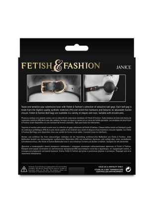 Fetish and Fashion Fran Silicone Ball Gag - Black