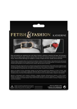Fashion and Fetish Katherine Silicone Ball Gag - Red/Black