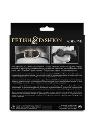 Fetish and Fashion Roseanne Silicone Ball Gag - Black