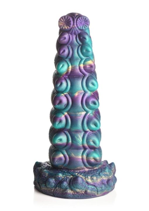 Creature Cock Chrysalis Silicone Dildo - Blue/Purple/Gold