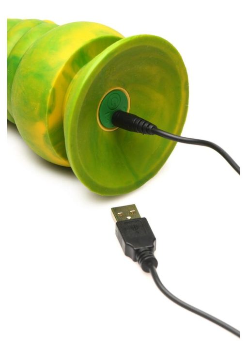 Creature Cocks Monstropus 2.0 Vibrating Tentacle Rechargeable Silicone Dildo - Yellow/Green