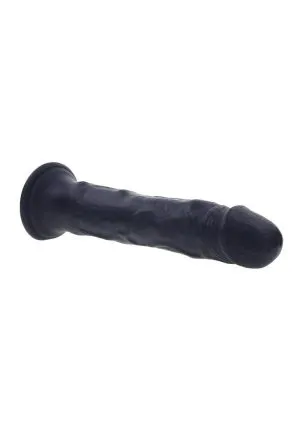 Black Thunder Rechargeable Silicone Dildo with Remote Control - Black