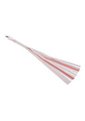 Sex and Mischief Peaches n CreaMe Stripe Flogger - Ivory/Orange