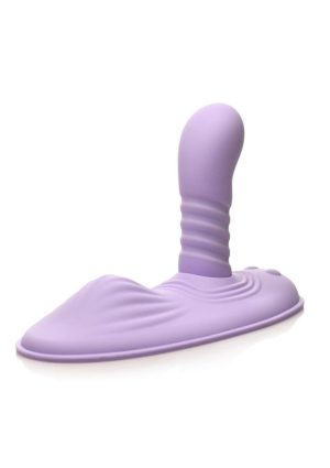 Inmi Thrust N Grind Thrusting and Vibrating Rechargeable Silicone Grinder Pad with Remote Control - Purple
