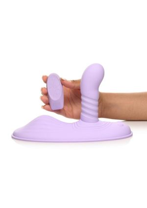 Inmi Thrust N Grind Thrusting and Vibrating Rechargeable Silicone Grinder Pad with Remote Control - Purple