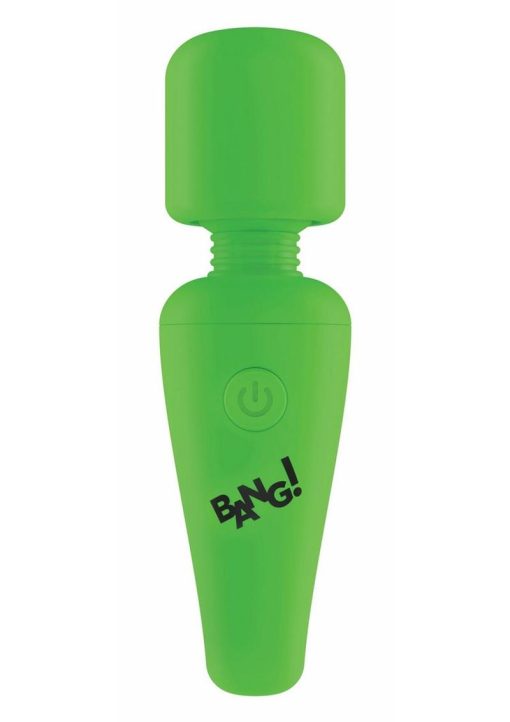 Bang! Glow in the Dark Rechargeable Silicone Mini Wand - Green