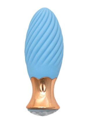 Goddess Diamond Tulip Rechargeable Silicone Massager - Blue