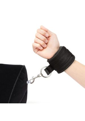 Lux Fetish Inflatable Position Wedge with Detachable Cuffs - Black