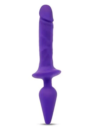 Together Toys Double Pleasure Rechargeable Silicone Couples Vibrator - Purple