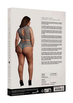 Le Desir Duo Net Key Hole Bra Set - Queen - Blue