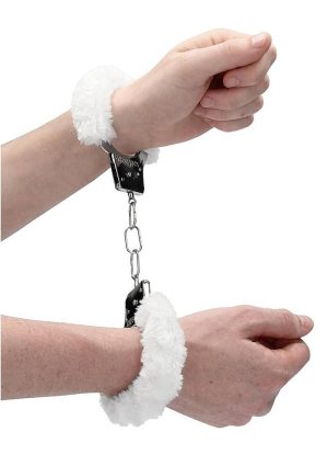Ouch! Beginner`s Handcuffs Furry - White