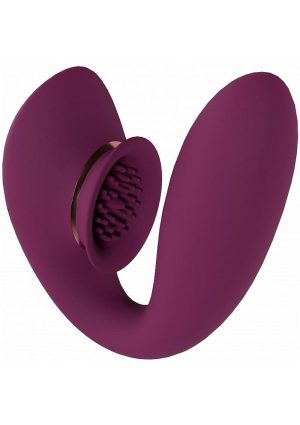 Twitch 3 Silicone Rechargeable Suction and Tongue Vibrator - Burgundy