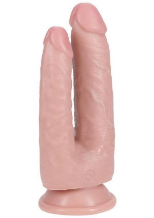 RealRock Ultra Realistic Skin Double Trouble 5in/6in - Vanilla