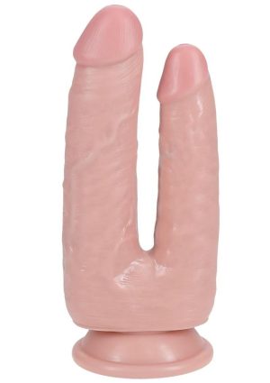 RealRock Ultra Realistic Skin Double Trouble 5in/6in - Vanilla