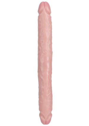 RealRock Realistic Skin Slim Double Ended Dong 12in - Vanilla