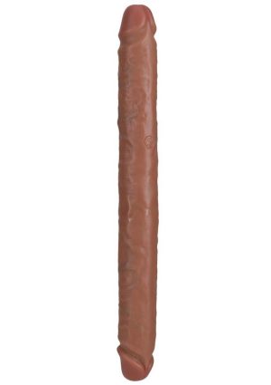 RealRock Realistic Skin Slim Double Ended Dong 14in - Caramel