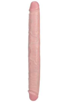 RealRock Realistic Skin Thick Double Ended Dong 14in - Vanilla