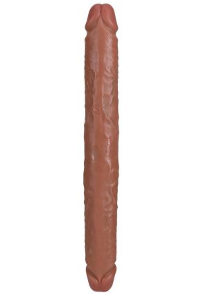 RealRock Realistic Skin Thick Double Ended Dong 14in - Caramel