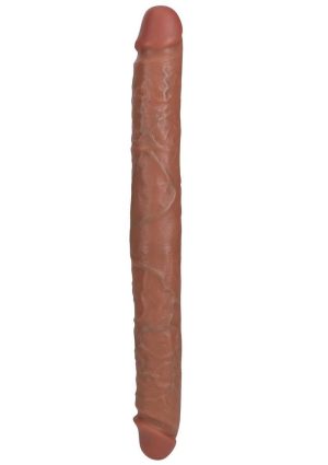 RealRock Realistic Skin Thick Double Ended Dong 16in - Caramel