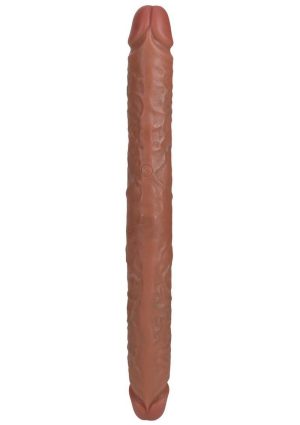 RealRock Realistic Skin Thick Double Ended Dong 16in - Caramel