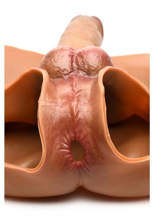 Master Series Hard-On Briefs Silicone Penis Panties - Small - Caramel