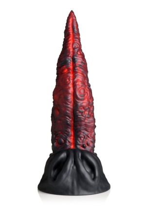 Creature Cocks Dragon Tongue Silicone Dildo - Black/Red