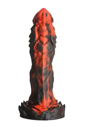 Creature Cocks Inferno Cock Vibrating Silicone Dildo - Red/Black