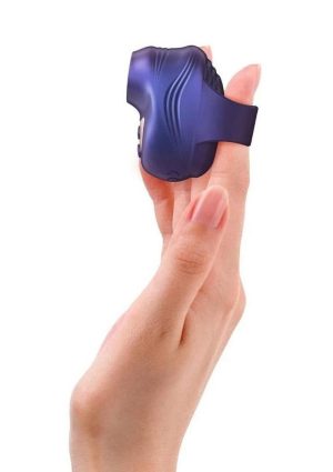 Love to Love Kisscool Rechargeable Silicone Finger Vibrator - Iridescent Indigo
