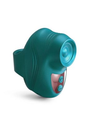 Love to Love Kisscool Rechargeable Silicone Finger Vibrator - Iridescent Teal