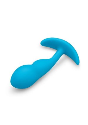 B-Vibe P-Spot Rechargeable Silicone Snug Plug with Remote Control 95g - Blue