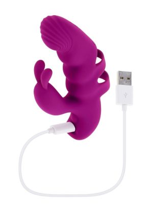 Playboy Lend a Hand Rechargeable Silicone Finger Vibrator - Purple
