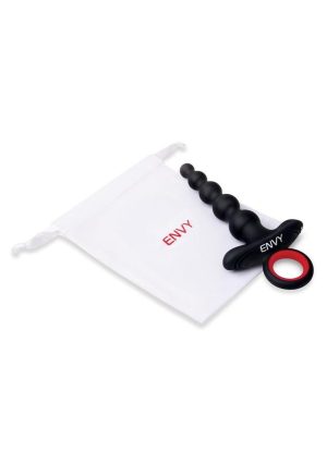 Envy Vibrating Silicone Rechargeable Anal Bead Assifier - Black