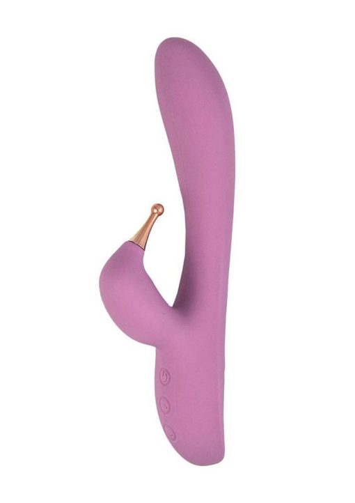 Goddess Tri-Tip Rechargeable Silicone Rabbit Vibrator - Lavender