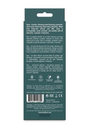 Lust-N-Dreams Salsa Rechargeable Silicone Petite Body Wand - Lavender