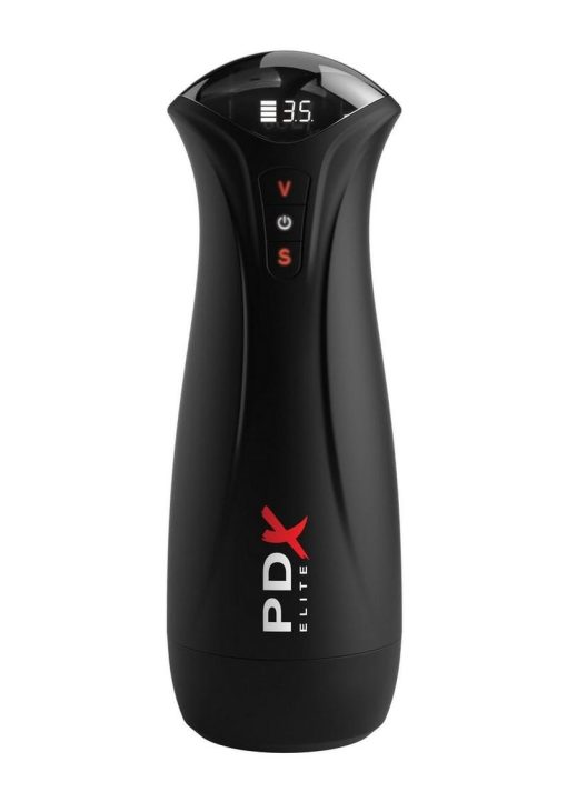 PDX Elite Fuck-Gasm Rechargeable Male Masturbator - Black/Caramel