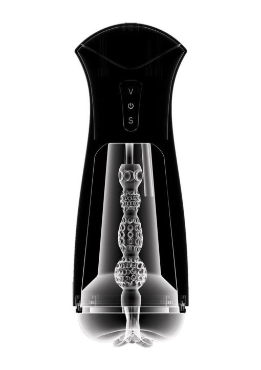PDX Elite Fuck-Gasm Rechargeable Male Masturbator - Black/Caramel