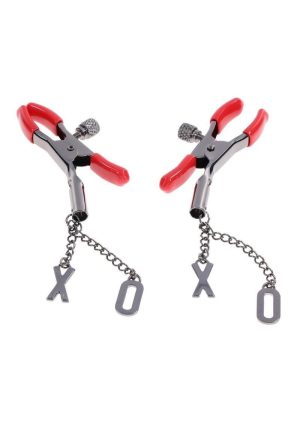 Sex and Mischief Ex`s andamp; Oh`s Nipple Clamps - Red/Black