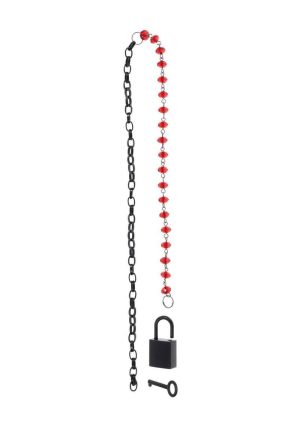 Sex and Mischief Ex`s andamp; Oh`s Crystal Day Collar -Red/Black