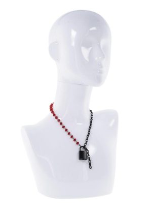 Sex and Mischief Ex`s andamp; Oh`s Crystal Day Collar -Red/Black