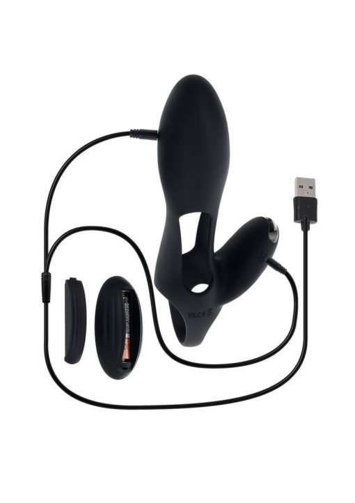 Zero Tolerance Nautilus Rechargeable Silicone Dual Cock Ring - Black