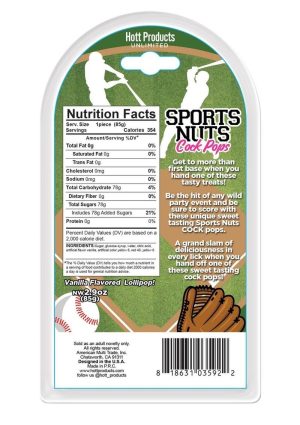 Sports Nuts Cock Pop Baseballs - Vanilla