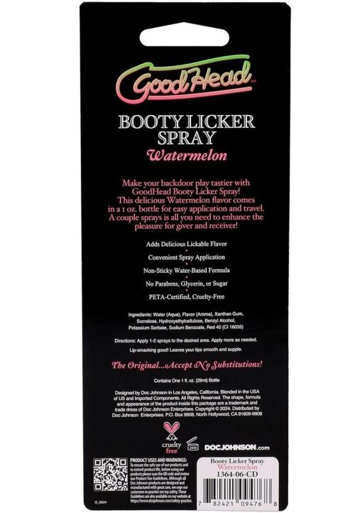 GoodHead Booty Licker Spray - Watermeon 1oz