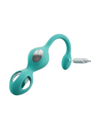Elektra App Control E-Stim Kegel Training Set (5 Piece) - Aqua/Silver